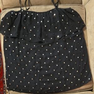 Haute Hippie Black Top Tank Embroidered Mirror Size 8